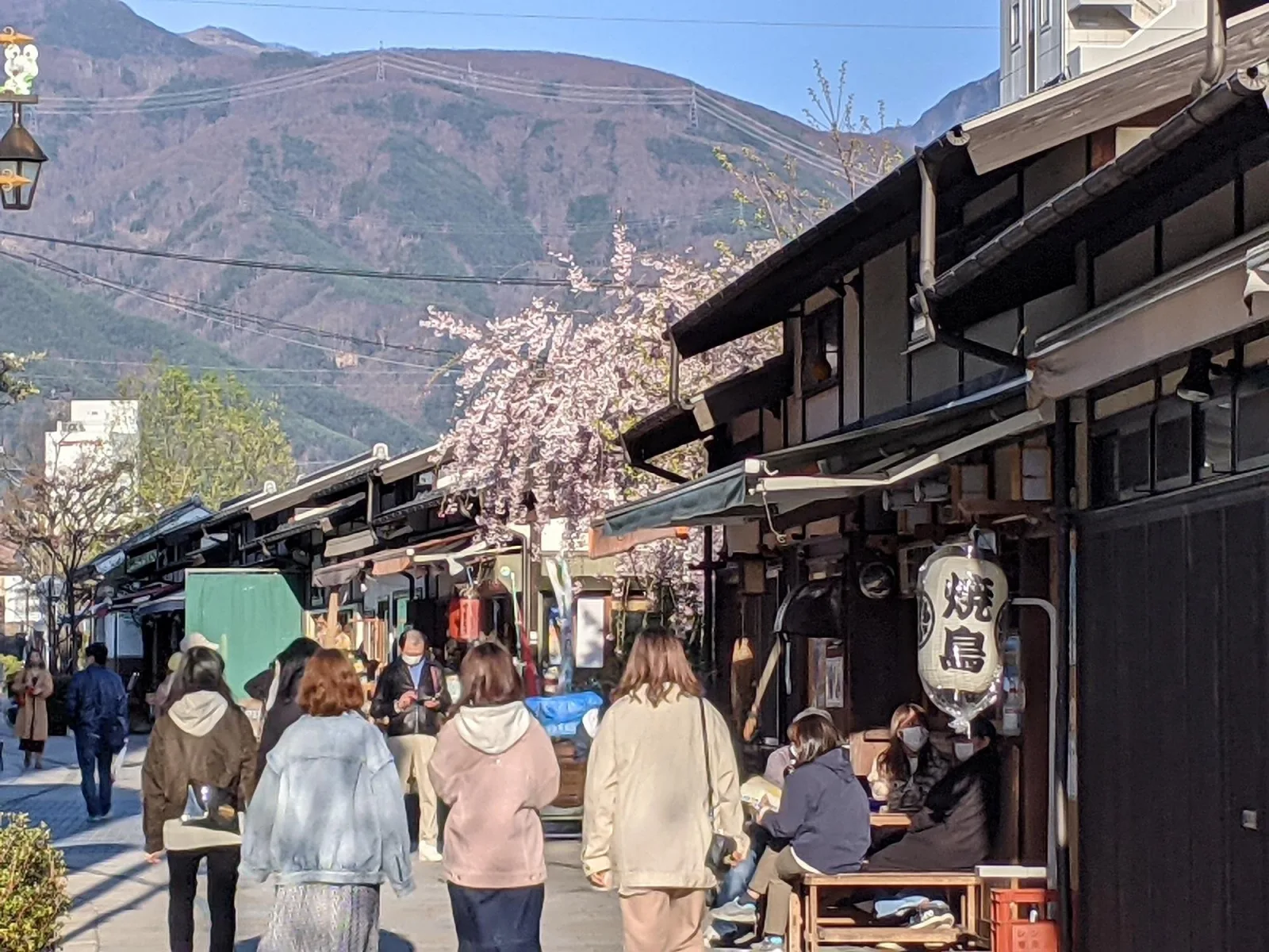 Local shops and cafes along Nakamachi Street